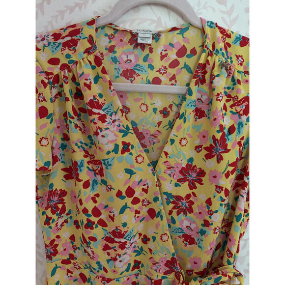 NWOT J.Crew Floral Wrap Dress - Size 00 - Picture 2 of 7